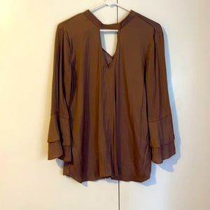 Never worn satin long sleeve blouse